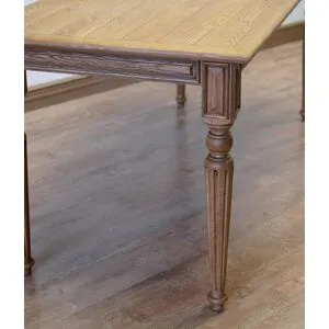 Tall square top fluted table legs tapered from beech - 2